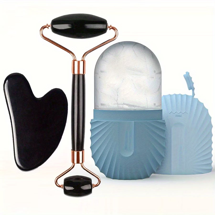 3-in-1 Ice Roller & Gua Sha Set