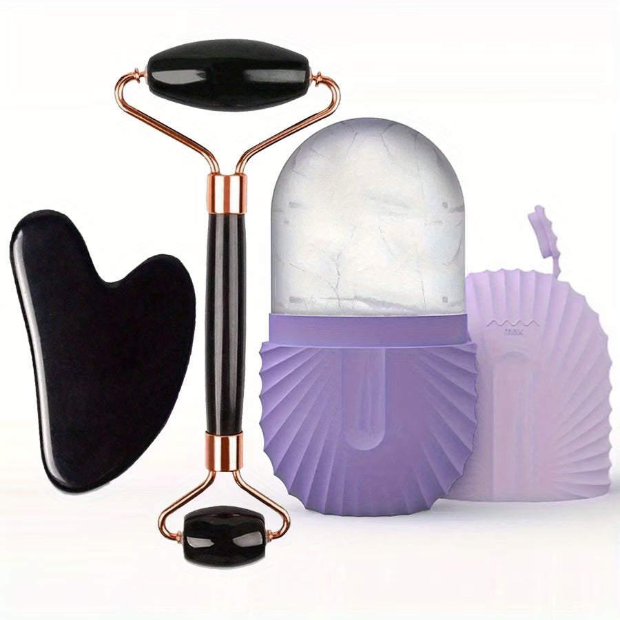 3-in-1 Ice Roller & Gua Sha Set